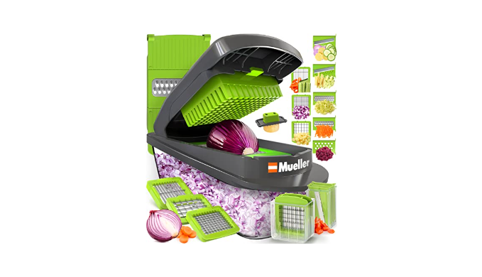 Vegetable Chopper with 8 Blades Food Chopper Multifunctional Onion Mincer Chopper Vegetable Cutter Large Capacity Manual Chopper with Container